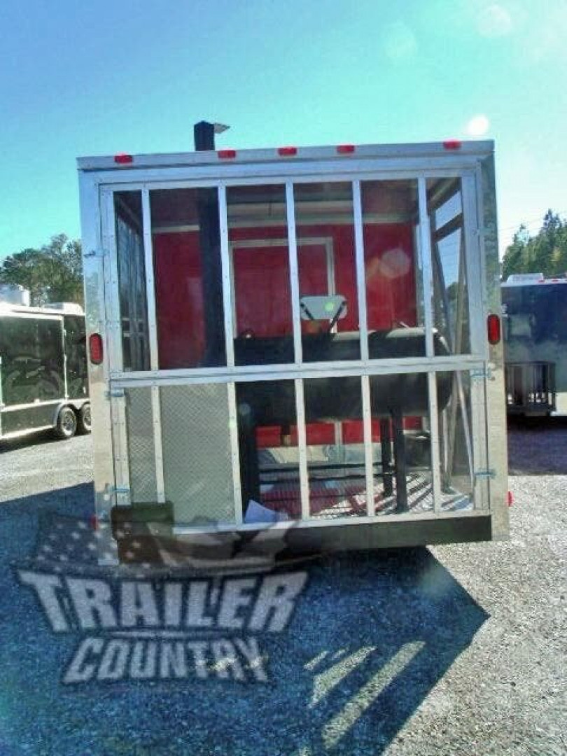 New 2026 8.5X20 V NOSE ENCLOSED CARGO CONCESSION VENDING TRAILER W/ PORCH