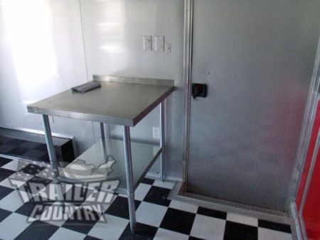 New 2026 8.5X20 V NOSE ENCLOSED CARGO CONCESSION VENDING TRAILER W/ PORCH