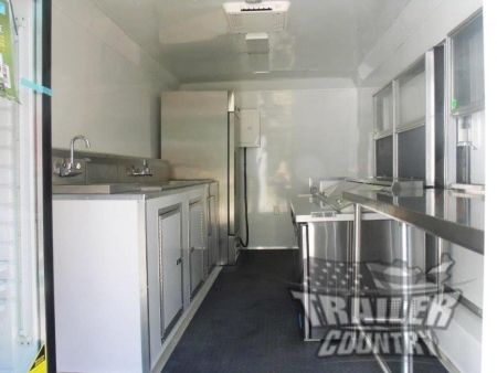 New 2026 NEW 8.5 X 16 16' ENCLOSED CONCESSION FOOD VENDING BBQ MOBILE KITCHEN TRAILER