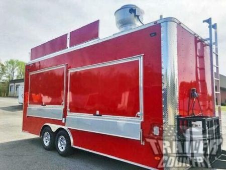 New 2026 NEW 20ft BBQ Trlr - Hood, Double serving Windows, Sinks, Marquees - LOADED