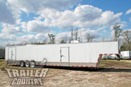 New 2026 New Model 8.5 x 40 + 8' RISER Triple Axle, Enclosed Goose Neck Cargo Trailer