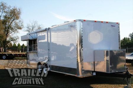 New 2026 New Heavy Duty Model 8.5 x 22 Tandem Axle, Enclosed Food Vending Concession BBQ Trailer w/ Bathroom Package.