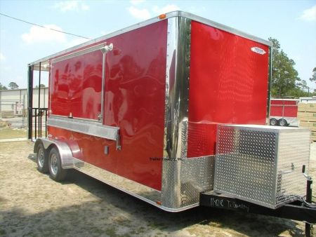 New 2026 NEW 7 x 20 Enclosed Concession READY FOR CUSTOMIZATION w/6FT porch