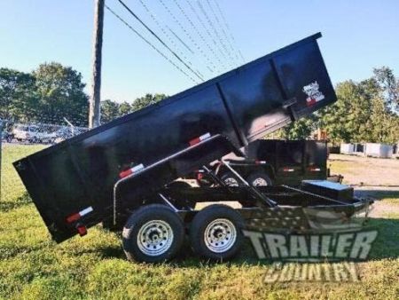 New NEW Model 7'x16' Tandem Axle, Hydraulic Dump Trailer w/ 36" High Sides
