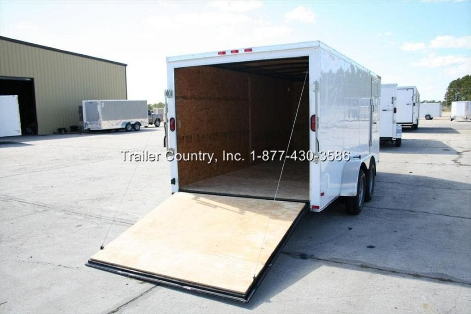 New 2026 Brand New 7 X 16 Tandem Axle, V-Nosed Enclosed Motorcycle Cargo Trailer