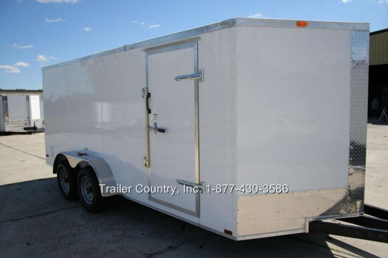New 2026 Brand New 7 X 16 Tandem Axle, V-Nosed Enclosed Motorcycle Cargo Trailer