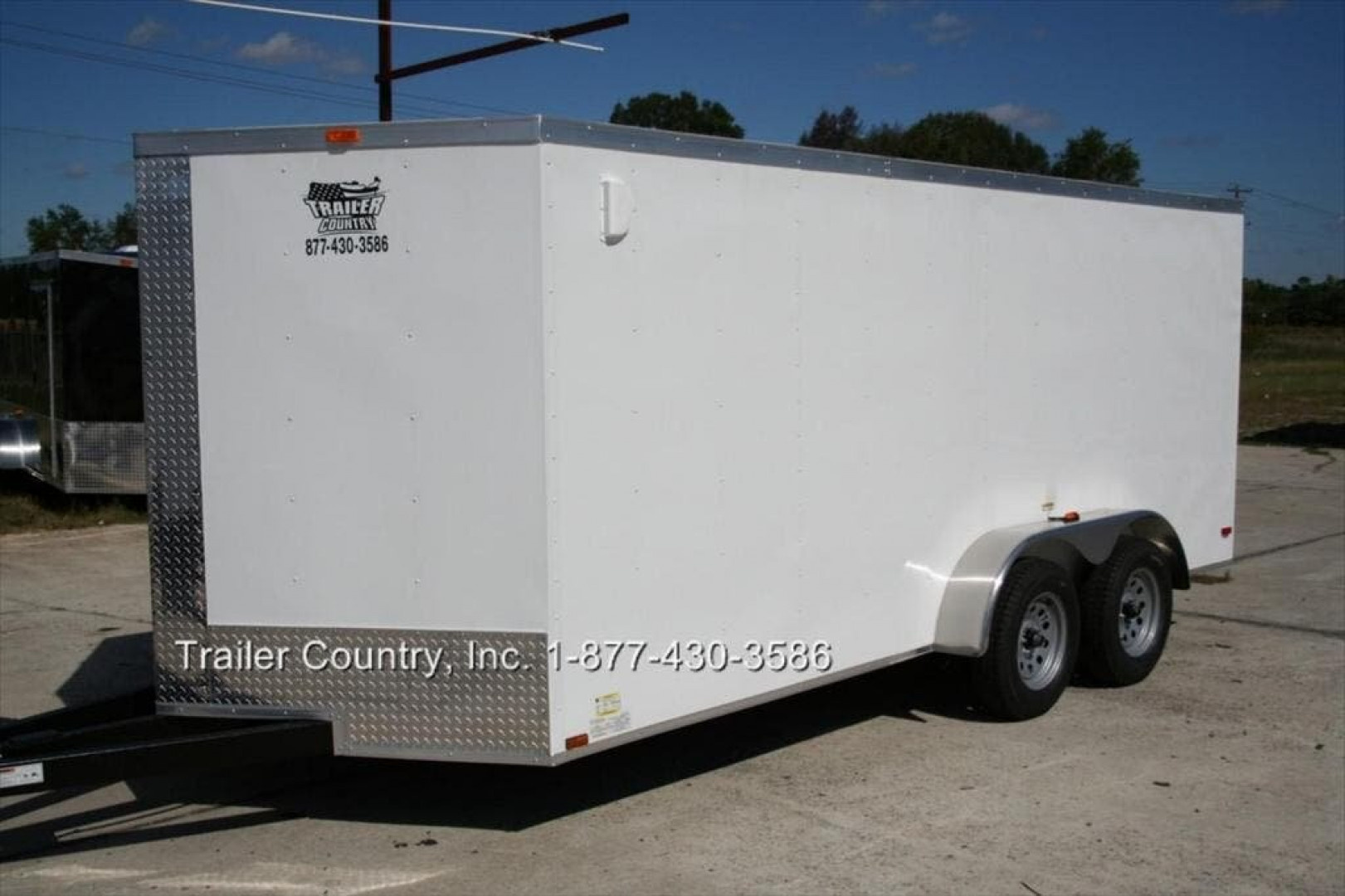 New 2026 Brand New 7 X 16 Tandem Axle, V-Nosed Enclosed Motorcycle Cargo Trailer