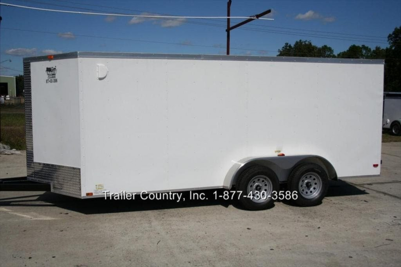 New 2026 Brand New 7 X 16 Tandem Axle, V-Nosed Enclosed Motorcycle Cargo Trailer