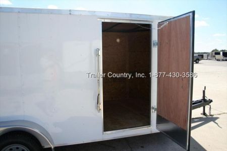 New 2026 Brand New 7 X 16 Tandem Axle, V-Nosed Enclosed Motorcycle Cargo Trailer