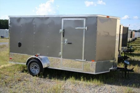 New 2026 Brand New All American Series 6x12 Single Axle, V-Nosed Enclosed Trailer Loaded