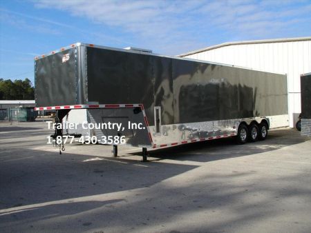 New 2026 Brand New 8.5x30 + 8' RISER Triple Axle, Enclosed Gooseneck Cargo Trailer