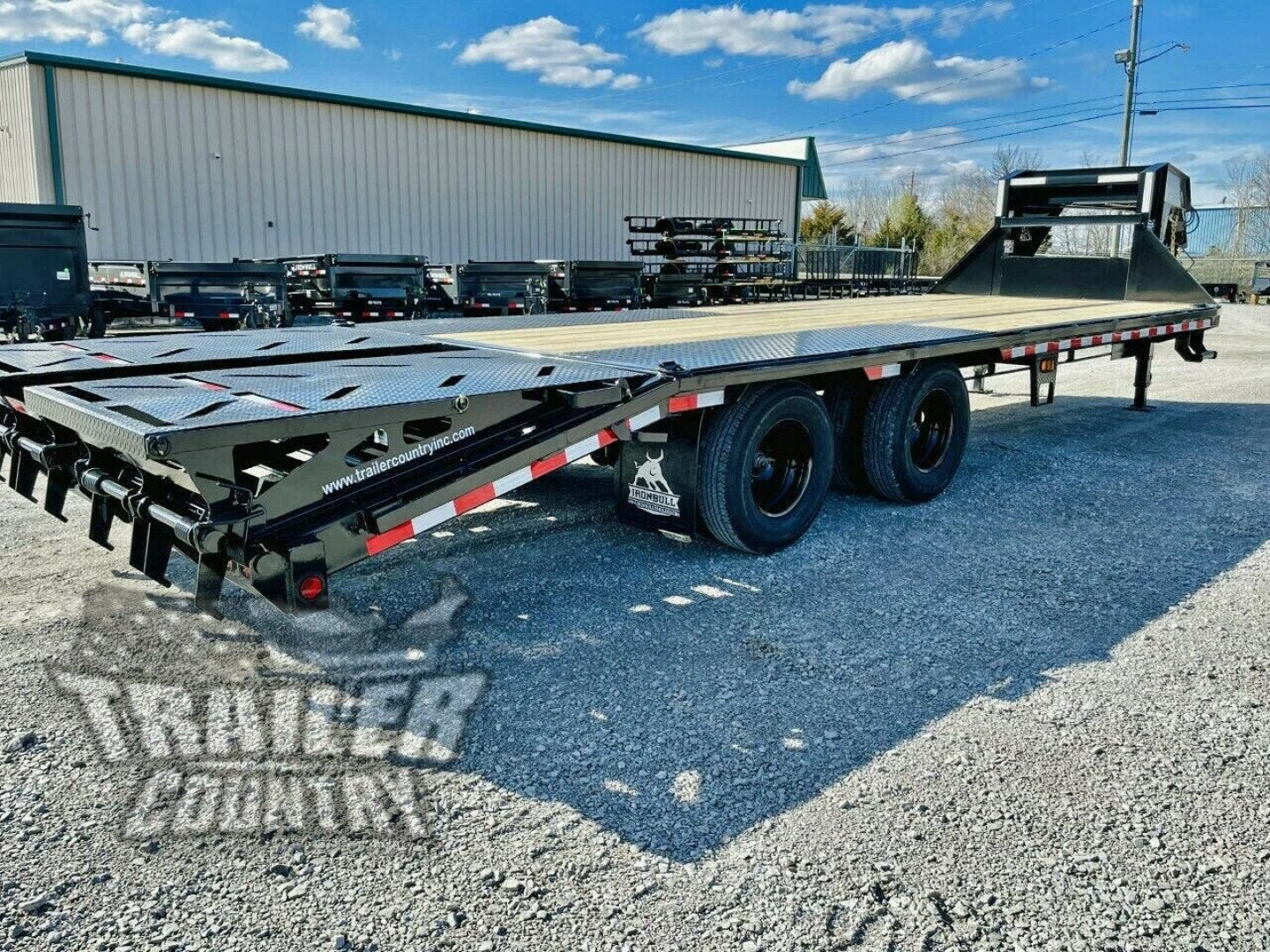 New 2027 New 8.5' x 25' (20'+5') Heavy Duty 10Ton Heavy Eq. Hauler Deckover Trailer w/ GN