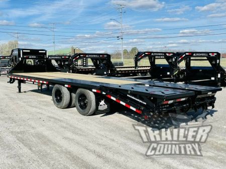 New 2027 New 8.5' x 25' (20'+5') Heavy Duty 10Ton Heavy Eq. Hauler Deckover Trailer w/ GN