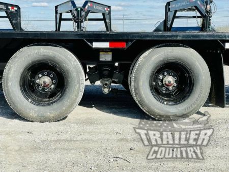 New 2027 New 8.5' x 25' (20'+5') Heavy Duty 10Ton Heavy Eq. Hauler Deckover Trailer w/ GN