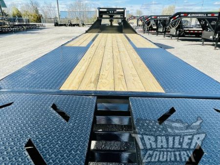 New 2027 New 8.5' x 25' (20'+5') Heavy Duty 10Ton Heavy Eq. Hauler Deckover Trailer w/ GN