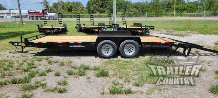 New 2026 Brand New 7' x 20' (18' + 2') Heavy Duty Bumper Pull Equipment Hauler Trlr - Dovetail