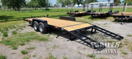 New 2026 Brand New 7' x 20' (18' + 2') Heavy Duty Bumper Pull Equipment Hauler Trlr - Dovetail