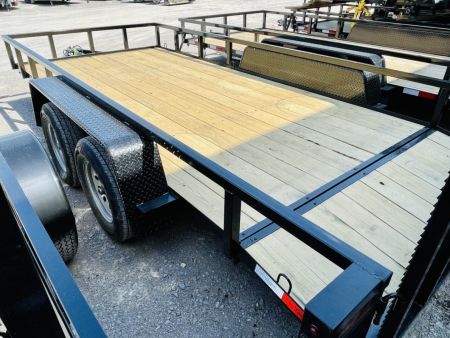 New 2026 Brand New 82  x 16' Utility Trailer w/Dovetail and Fold Down Ramp Gate