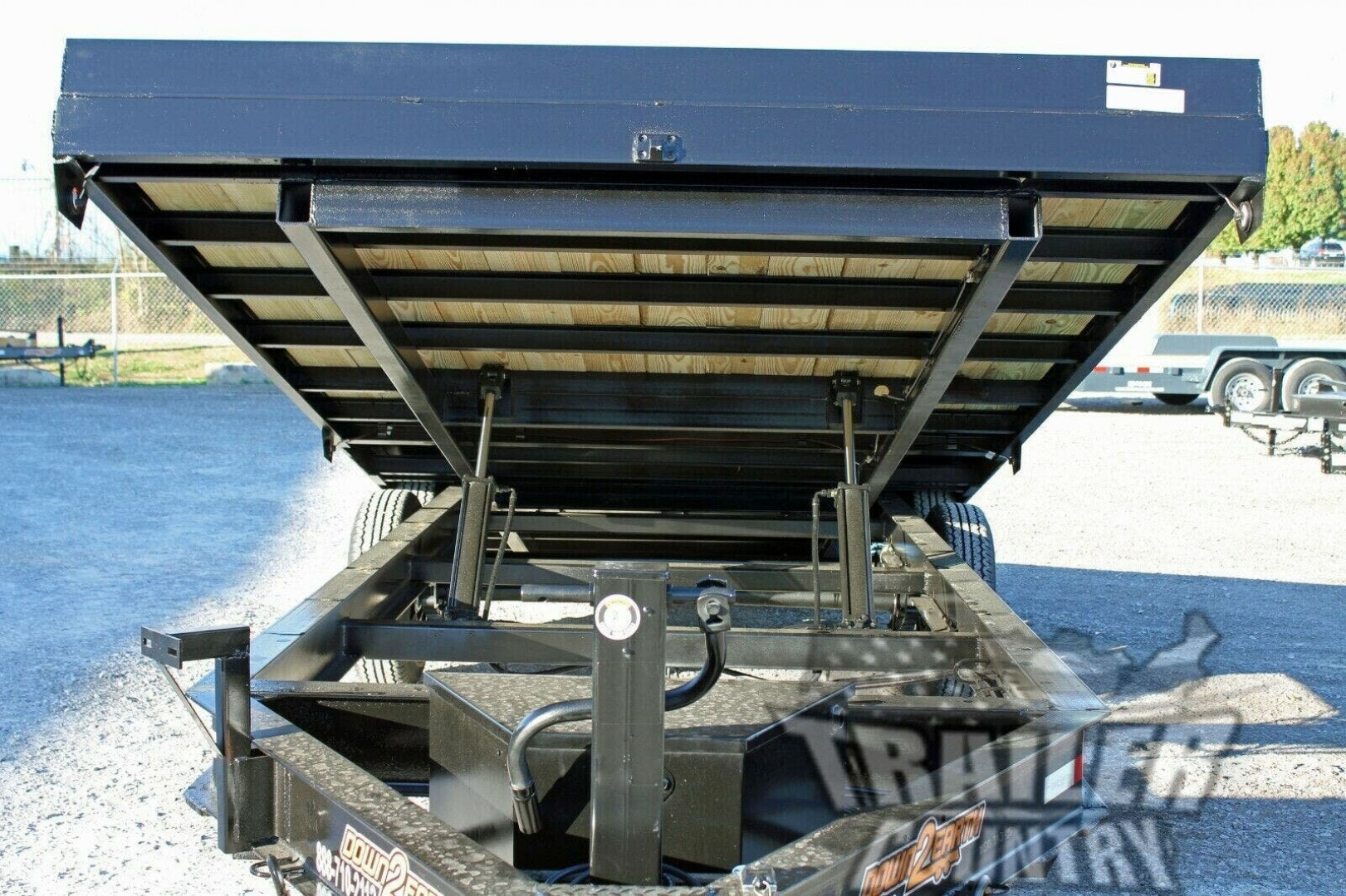 New 2026 NEW 102'' x 22' Heavy Duty Bumper Pull Wood Deck Power Up & Down Tilt Deck Trailer