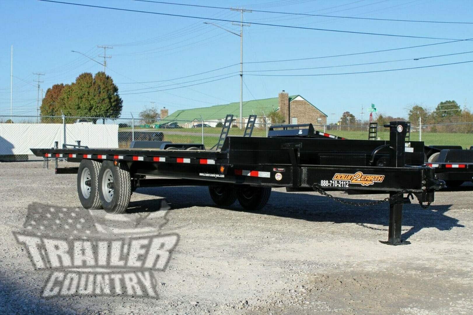 New 2026 NEW 102'' x 22' Heavy Duty Bumper Pull Wood Deck Power Up & Down Tilt Deck Trailer