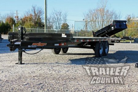 New 2026 NEW 102'' x 22' Heavy Duty Bumper Pull Wood Deck Power Up & Down Tilt Deck Trailer