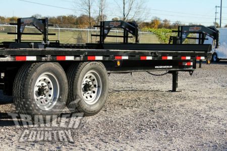 New 2026 NEW 102'' x 22' Heavy Duty Bumper Pull Wood Deck Power Up & Down Tilt Deck Trailer