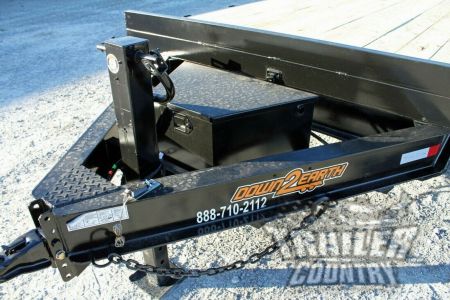 New 2026 NEW 102'' x 22' Heavy Duty Bumper Pull Wood Deck Power Up & Down Tilt Deck Trailer