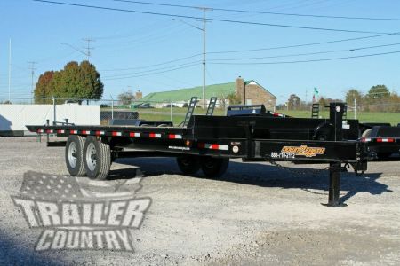 New 2026 NEW 102'' x 22' Heavy Duty Bumper Pull Wood Deck Power Up & Down Tilt Deck Trailer