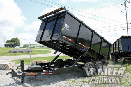 New 2026 NEW 7x14, 4FT sides Hydraulic Dump Trailer w/ 1 Piece Solid Steel Floor
