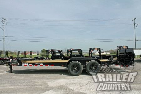 New 2026 NEW 7' x 22' (19' +3') Heavy Duty 14K Heavy Equipment Trailer w/ Rampage Ramps