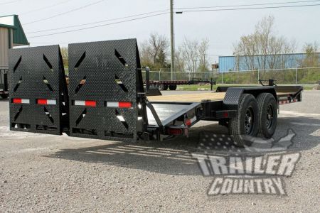 New 2026 NEW 7' x 22' (19' +3') Heavy Duty 14K Heavy Equipment Trailer w/ Rampage Ramps