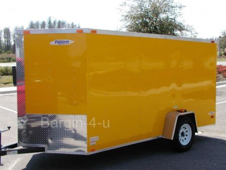New 2026 New Model 6x12 Single Axle, V-Nosed Enclosed Trailer.