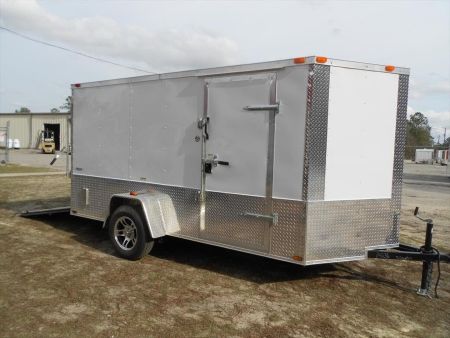 New 2026 Brand New Model 6 x 12 Single Axle, Enclosed Motorcycle Cargo Trailer