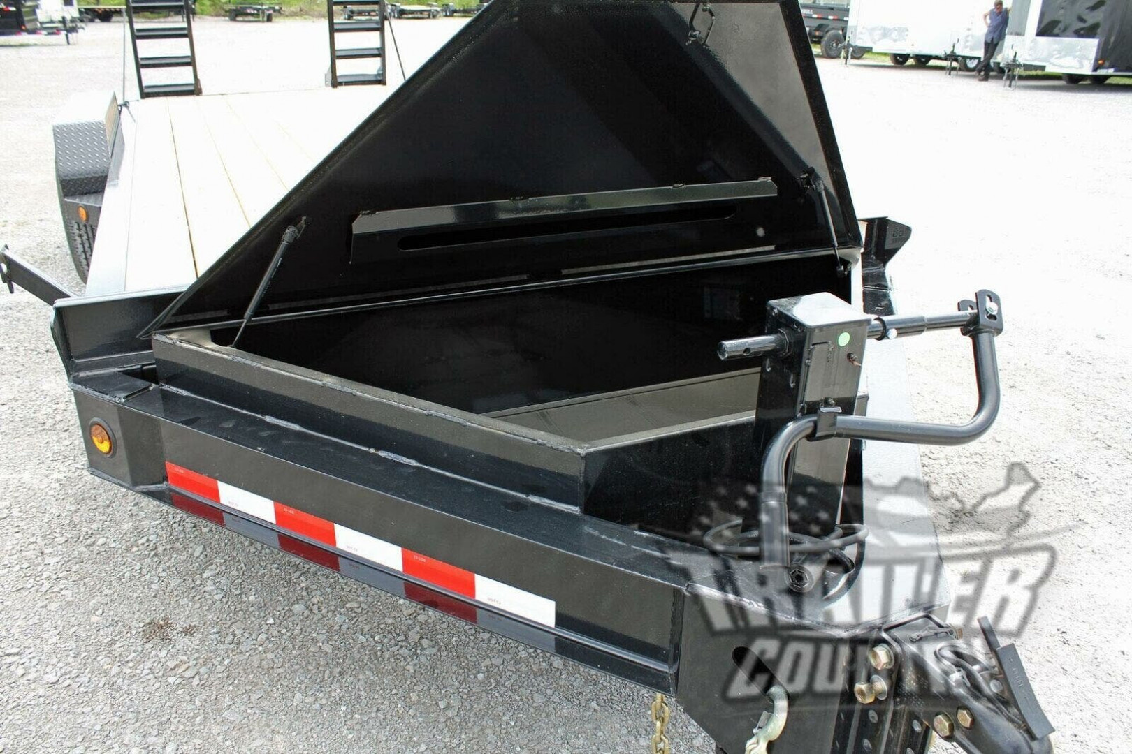 New 2026 New 7' x 22' Heavy Duty 14K Heavy Equipment Trailer w/ Spring Assisted Ramps, Heavy Duty 8" I-Beam Main Frame & Supersized Tool Box.