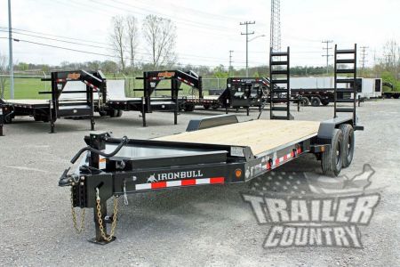 New 2026 New 7' x 22' Heavy Duty 14K Heavy Equipment Trailer w/ Spring Assisted Ramps, Heavy Duty 8" I-Beam Main Frame & Supersized Tool Box.