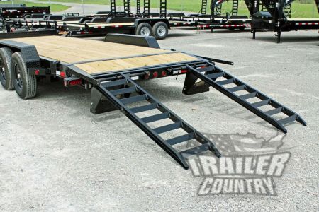 New 2026 New 7' x 22' Heavy Duty 14K Heavy Equipment Trailer w/ Spring Assisted Ramps, Heavy Duty 8" I-Beam Main Frame & Supersized Tool Box.