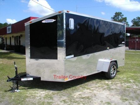 New 2026 NEW 6x12 Custom Enclosed Motorcycle Trailer with Slanted V-nose