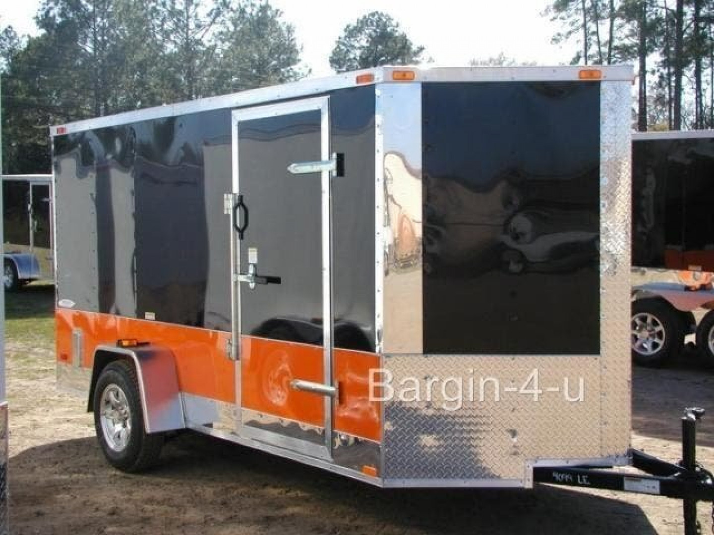 New 2026 NEW 6 X 12 Single Axle Motorcycle Trlr with Mag Wheels, D-Rings
