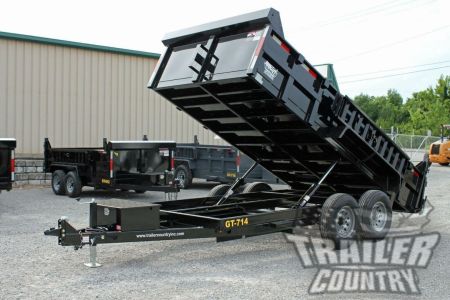 New Brand New 7' x 14' Bumper Pull Hydraulic Dump Trailer w/ 24" High Sides