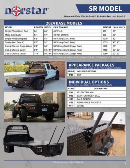 New 2026 Norstar SR Series Truck Bed Truck Bed 84" LONG X 84" WIDE SHORT BED PICKUP REPLACEMENT