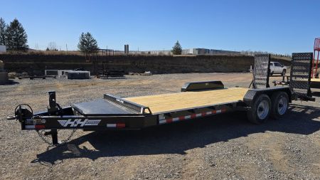 New H&H I-Beam Equip. Trailer / 17.6K GVWR / 82x20' / 24  HD Mesh Ramps