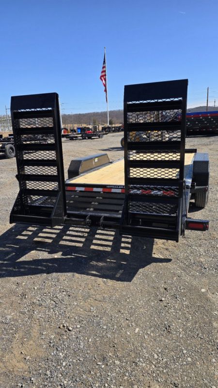 New H&H I-Beam Equip. Trailer / 17.6K GVWR / 82x20' / 24  HD Mesh Ramps