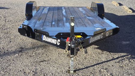 New 2024 Diamond C Car Trailer 9.8K GVWR / 83 x20' / Spare Tire Mount