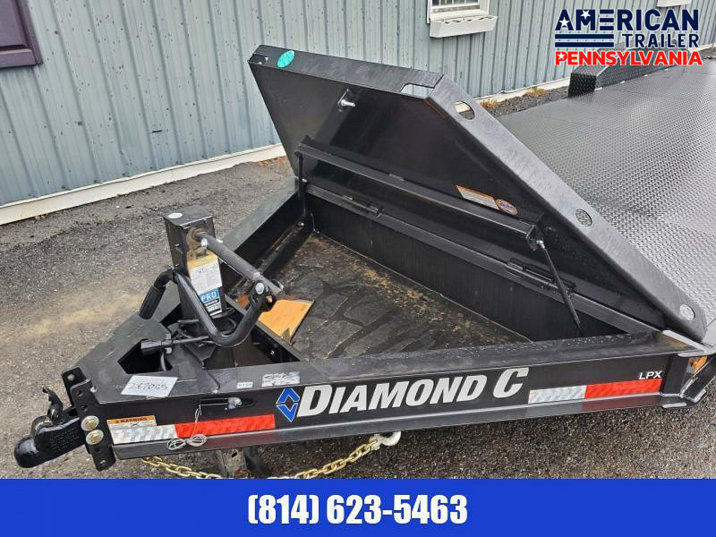 New 2024 Diamond C Equipment Trailer / 14.9K GVWR / 82"x22' /Max Ramps