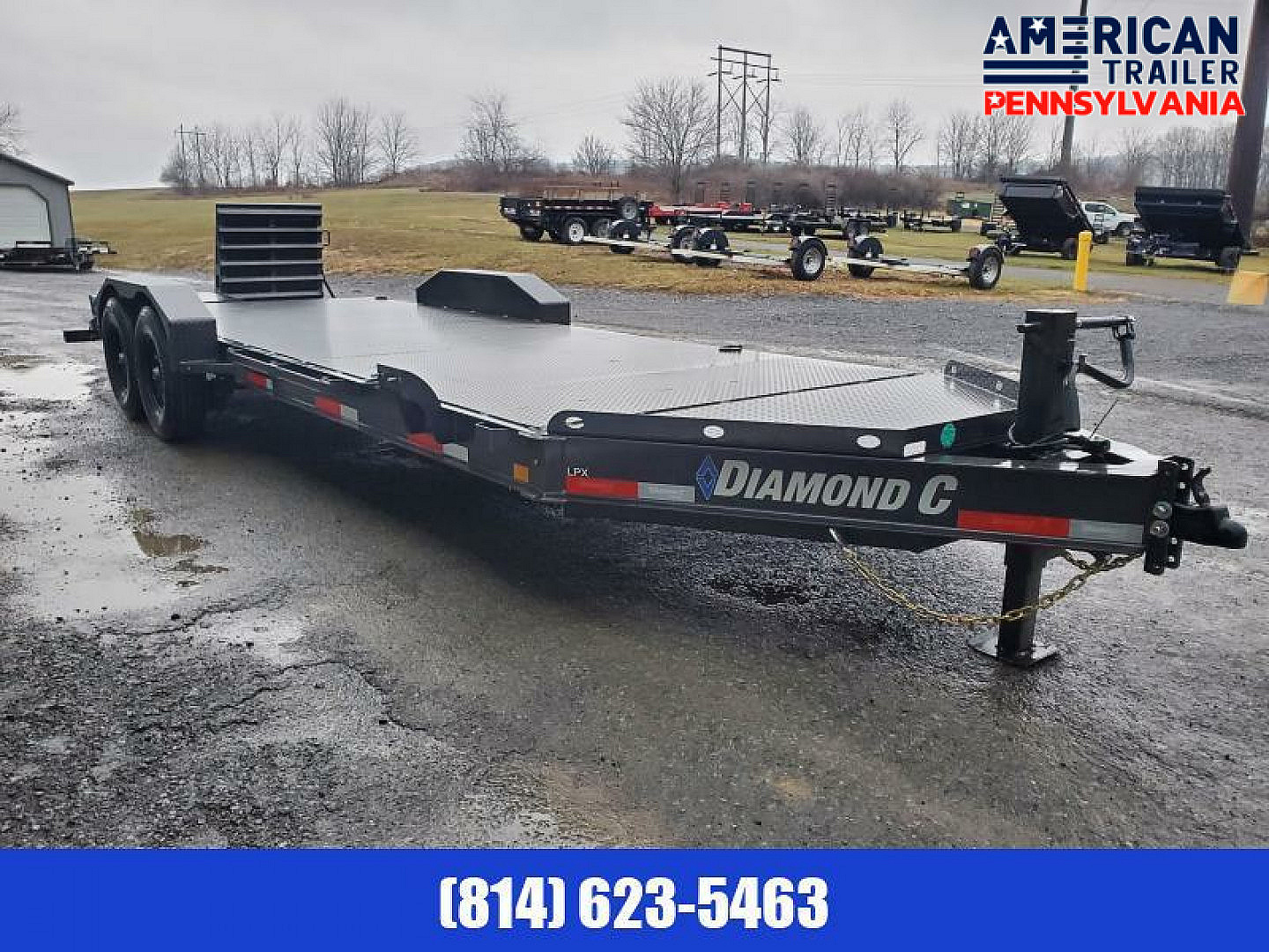 New 2024 Diamond C Equipment Trailer / 14.9K GVWR / 82"x22' /Max Ramps