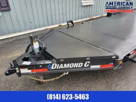 New 2024 Diamond C Equipment Trailer / 14.9K GVWR / 82"x22' /Max Ramps