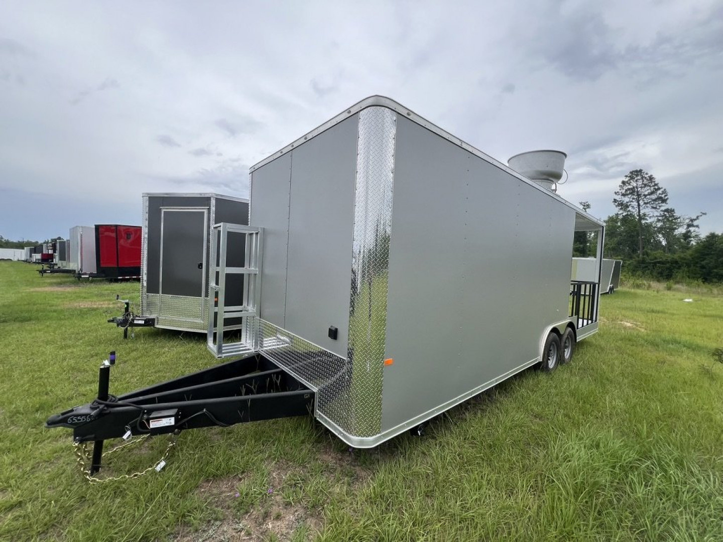 New 2027 Rock Solid Cargo 8.5x24 Tandem Axle BBQ Trailer – Gray PolyCore | 10K GVWR