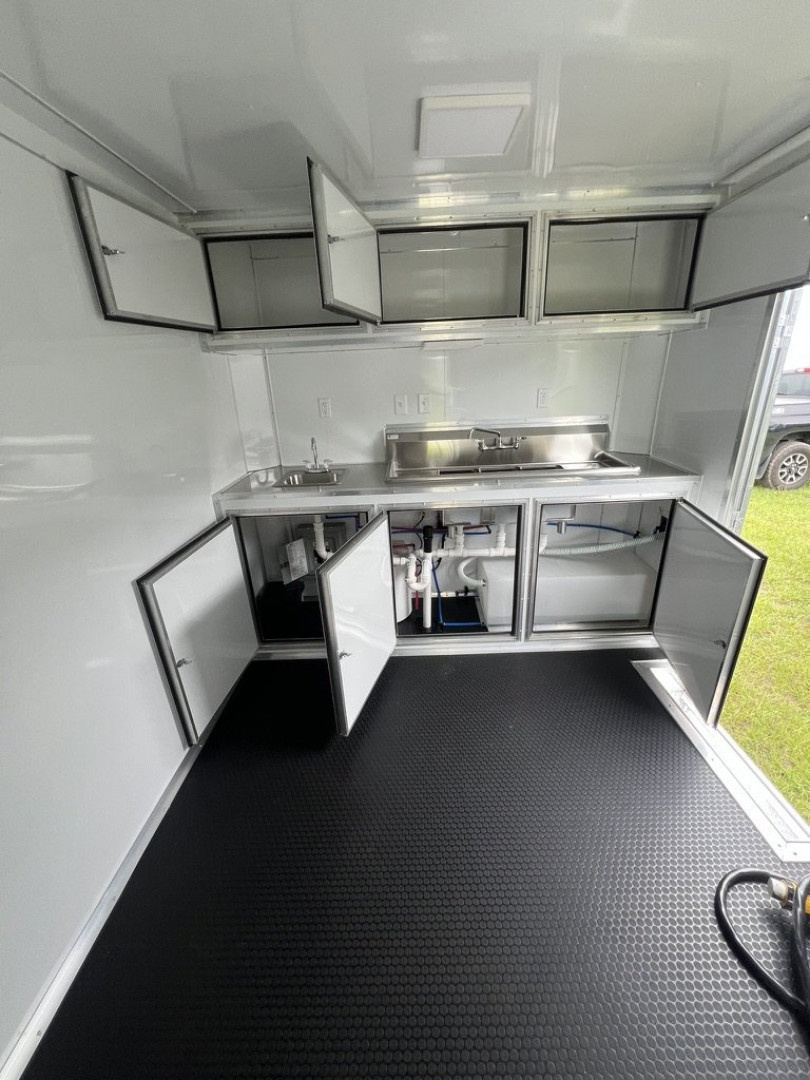 New 2027 Rock Solid Cargo 8.5x24 Tandem Axle BBQ Trailer – Gray PolyCore | 10K GVWR