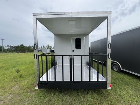 New 2027 Rock Solid Cargo 8.5x24 Tandem Axle BBQ Trailer – Gray PolyCore | 10K GVWR