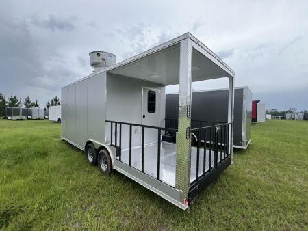 New 2027 Rock Solid Cargo 8.5x24 Tandem Axle BBQ Trailer – Gray PolyCore | 10K GVWR